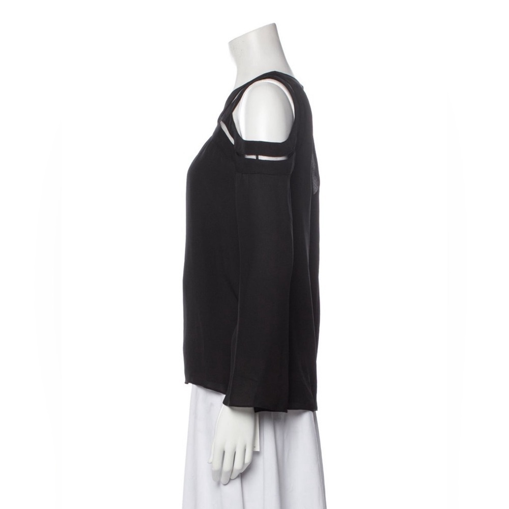 Ramy Brook Silk Black Open Shoulder Top Sz. S - Picture 2 of 3